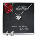 Love Knot Earings and Necklace set