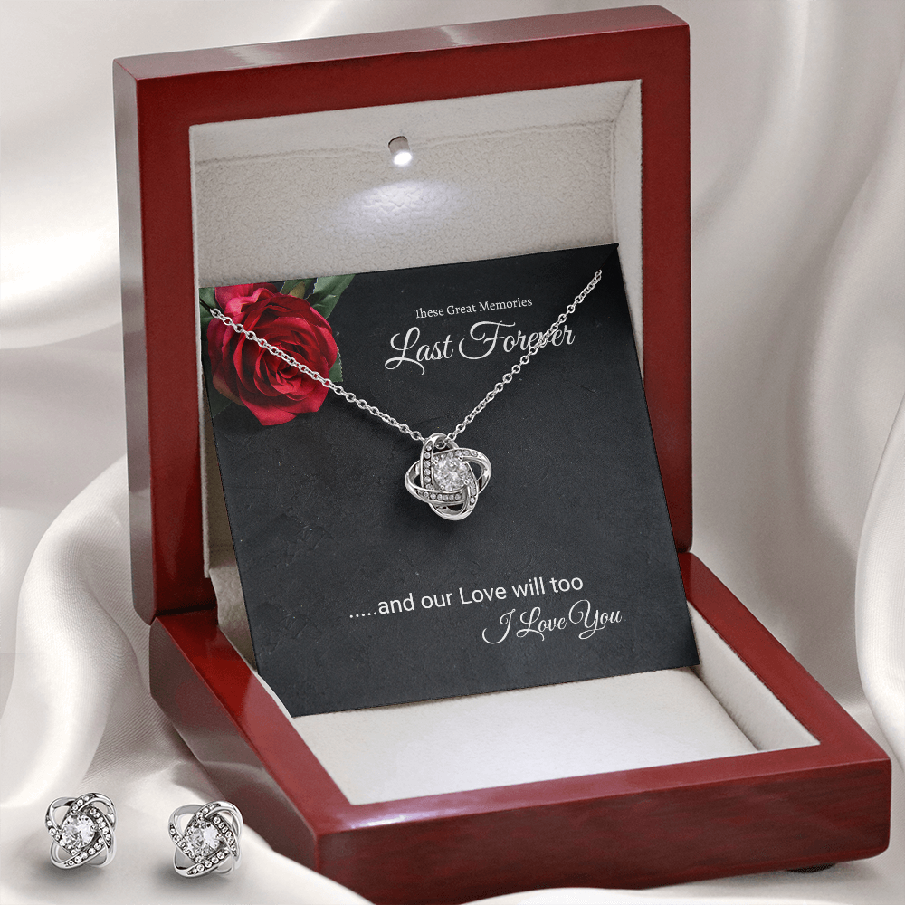 Love Knot Earings and Necklace set