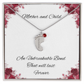 Birth Stone Little Feet Necklace