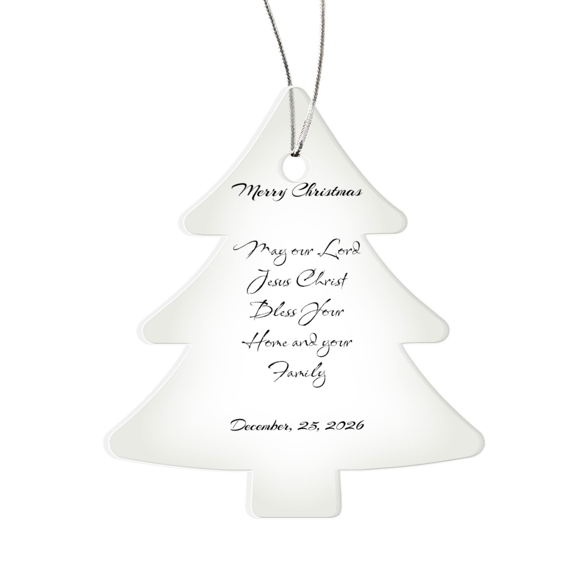 Personalized Christmas Blessing Tree Ornament – Meaningful Holiday Gift