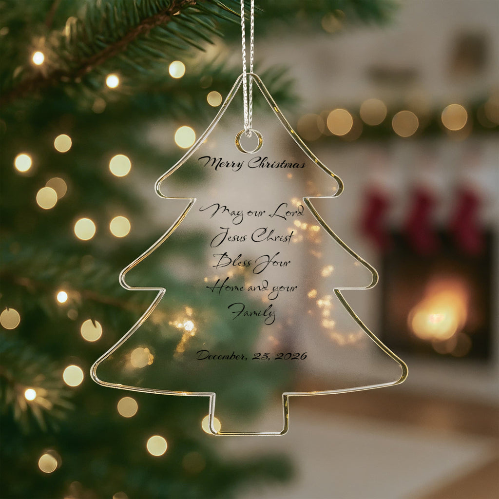 Personalized Christmas Blessing Tree Ornament – Meaningful Holiday Gift