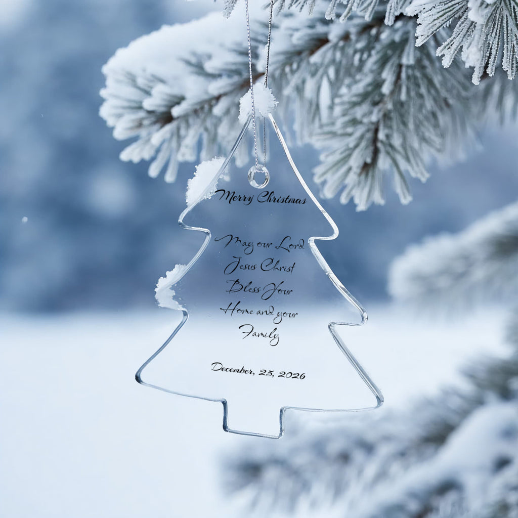 Personalized Christmas Blessing Tree Ornament – Meaningful Holiday Gift