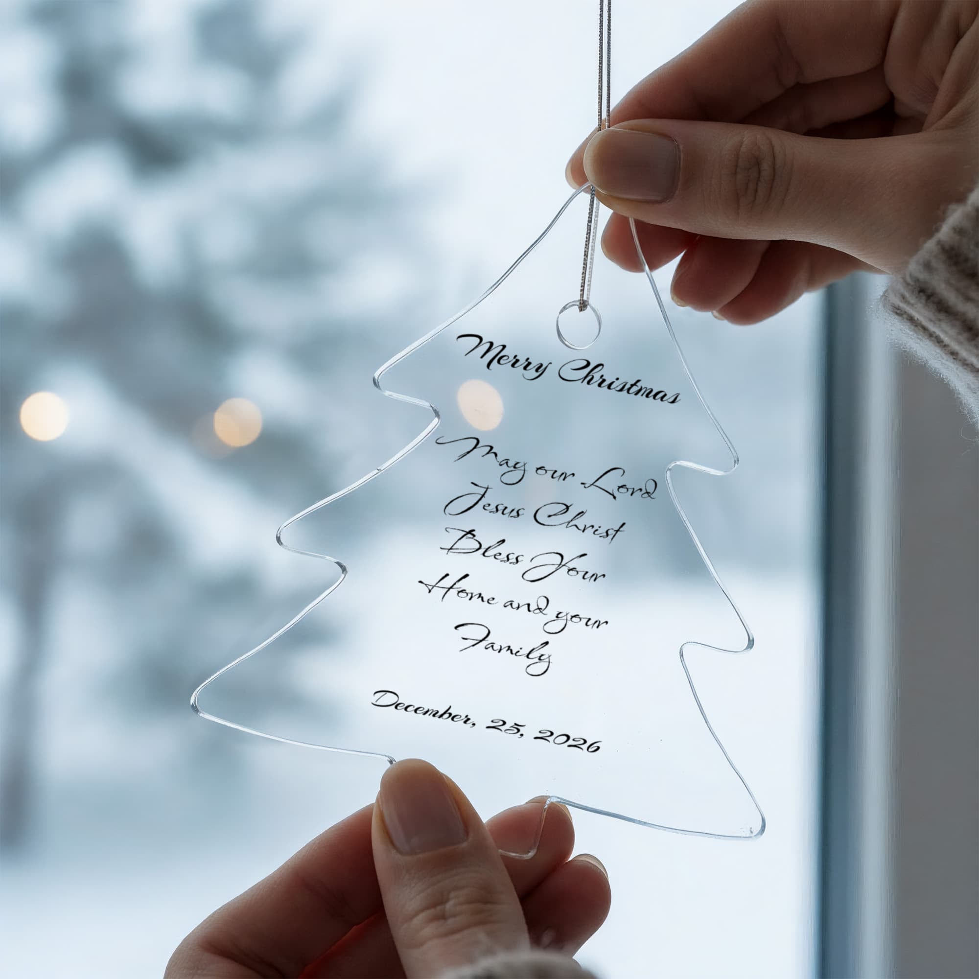 Personalized Christmas Blessing Tree Ornament – Meaningful Holiday Gift