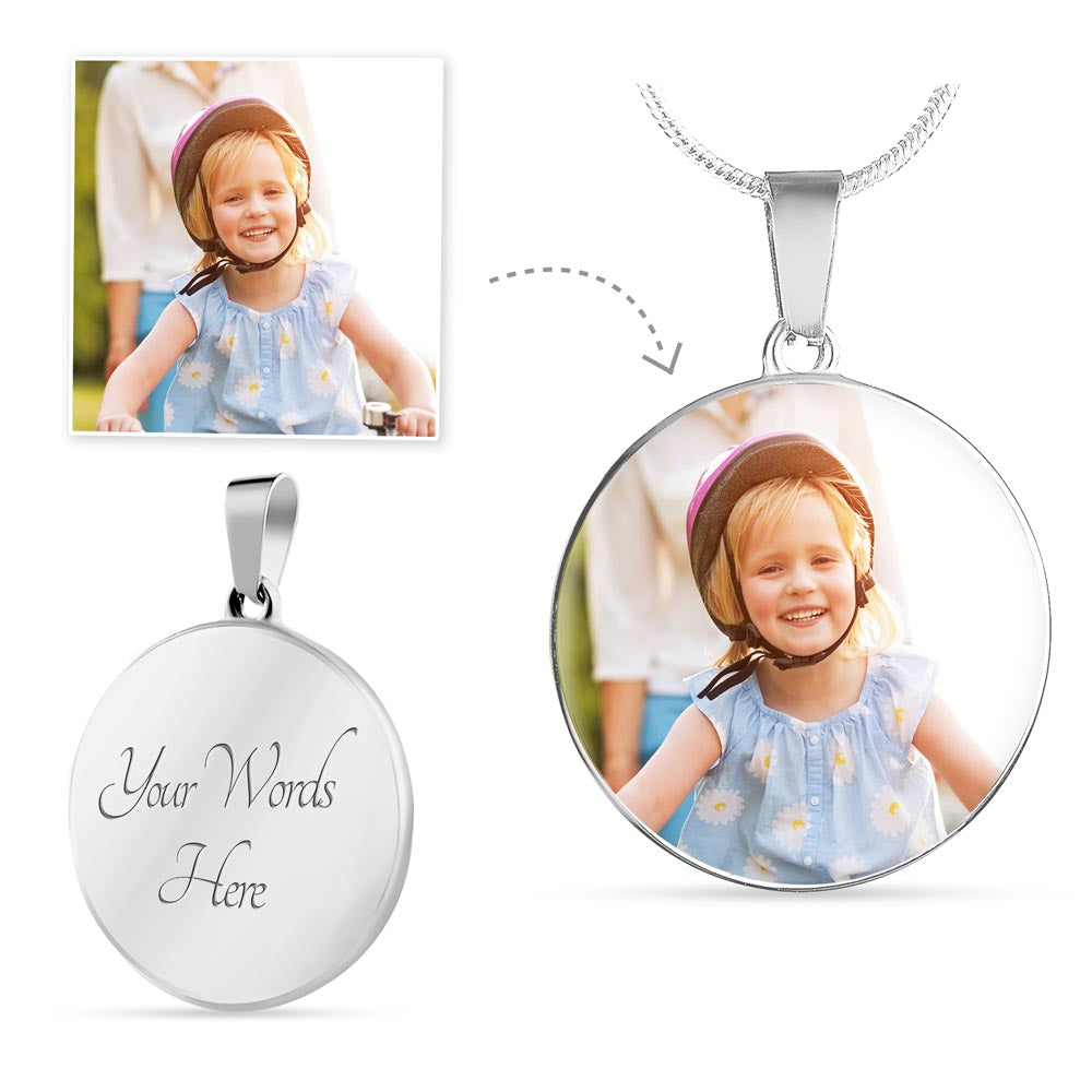 Custom Photo Necklace – Personalized Picture Pendant for People & Pets