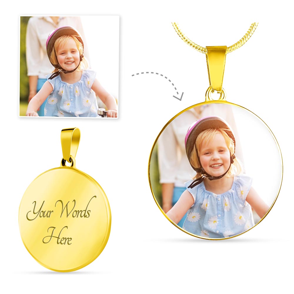 Custom Photo Necklace – Personalized Picture Pendant for People & Pets